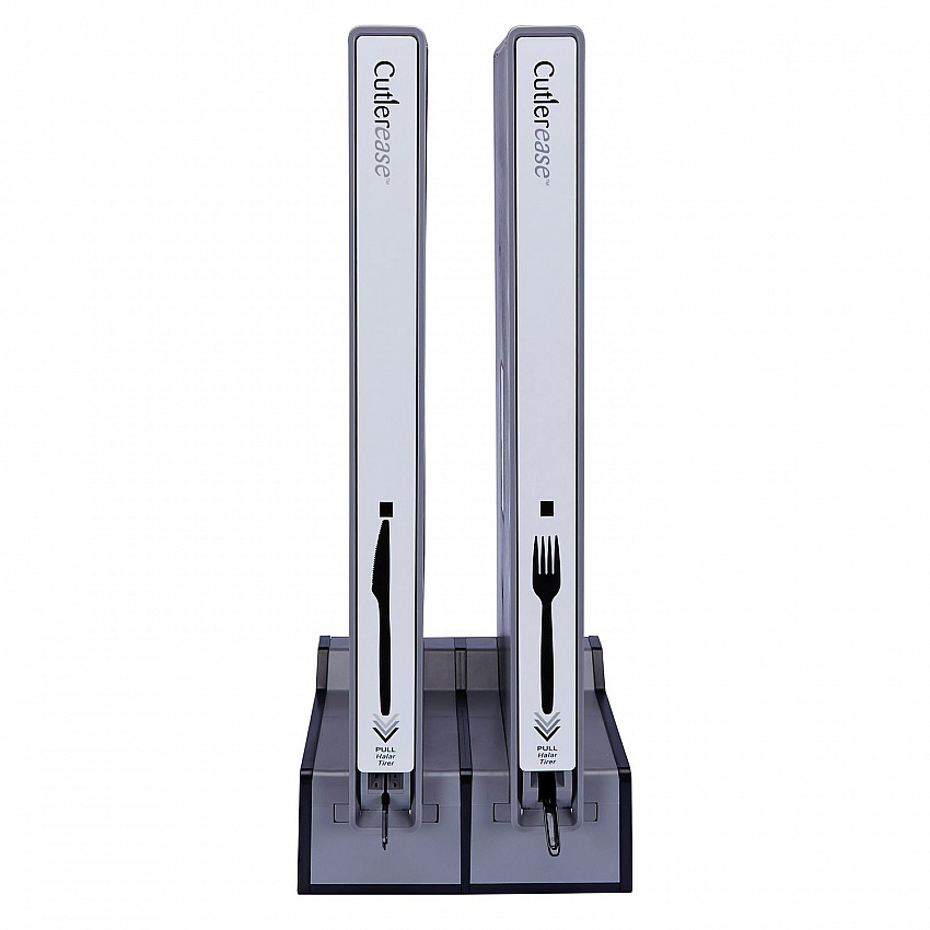 Cutlerease Base, Holds 2 Dispensers, 10.25 x 11 x 5.25, Gray/Black (2TWRBASE)