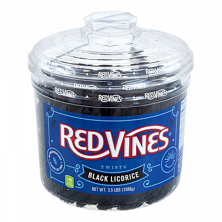 Black Licorice Twists, 3.5 lb Jar, 2/Carton (60004084)