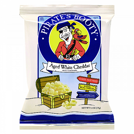 Natural Aged White Cheddar Baked Corn Puffs, 0.5 oz Bag, 36/Box, 2 Boxes/Carton (60004090)