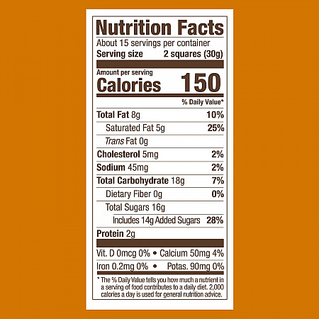 Milk Chocolate and Caramel Chocolate Squares, 15.96 oz Bag, 2/Carton (60004071)
