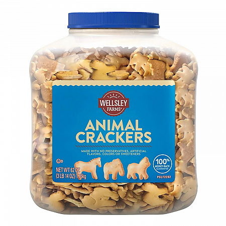 Animal Crackers, 62 oz Tub, 2/Carton (60004069)