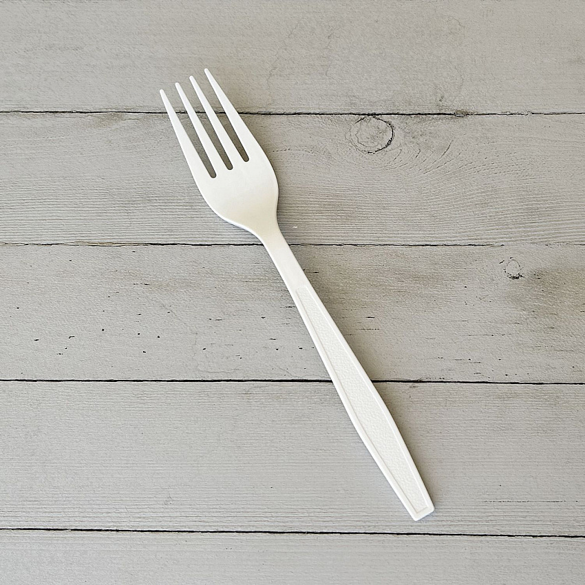 Heavyweight Polypropylene Cutlery, Fork, 7.09", Plastic, White, 1,000/Carton (FORKWHPP)