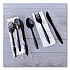 Four-Piece Cutlery Kit, Mediumweight, Fork/Knife/Napkin/Spoon, Plastic, 6.38