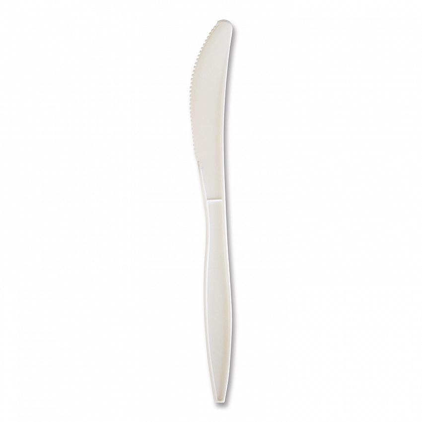Mediumweight Wrapped Polypropylene Cutlery, Knife, 5.86", Plastic, White, 1,000/Carton (KNIFEMWPPIW)
