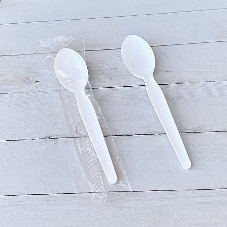 Heavyweight Wrapped Polystyrene Cutlery, Soup Spoon, Plastic, White, 1,000/Carton (SOUPWHPS)