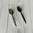 Mediumweight Wrapped Polypropylene Cutlery, Spork, Plastic, Black, 1,000/Carton (SPORKBLPPIW)