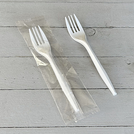 Mediumweight Wrapped Polypropylene Cutlery, Fork, 5.51