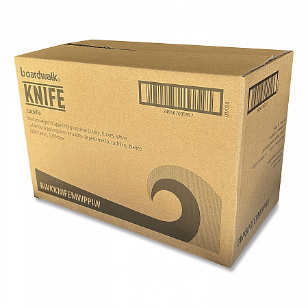 Mediumweight Wrapped Polypropylene Cutlery, Knife, 5.86