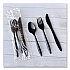 Three-Piece Polypropylene Cutlery Kit, Mediumweight, Fork/Knife/Spoon, Plastic, Black, 250/Carton (3KITBLPP)