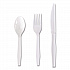 Three-Piece Polystyrene Cutlery Kit, Heavyweight, Fork/Knife/Spoon, Plastic, White, 250/Carton (3KITHVYWH)