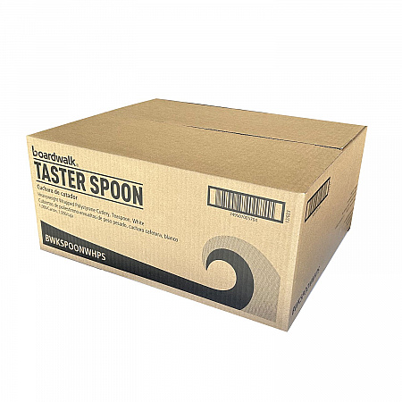 Heavyweight Wrapped Polystyrene Cutlery, Spoon, Plastic, White, 1,000/Carton (SPOONWHPS)