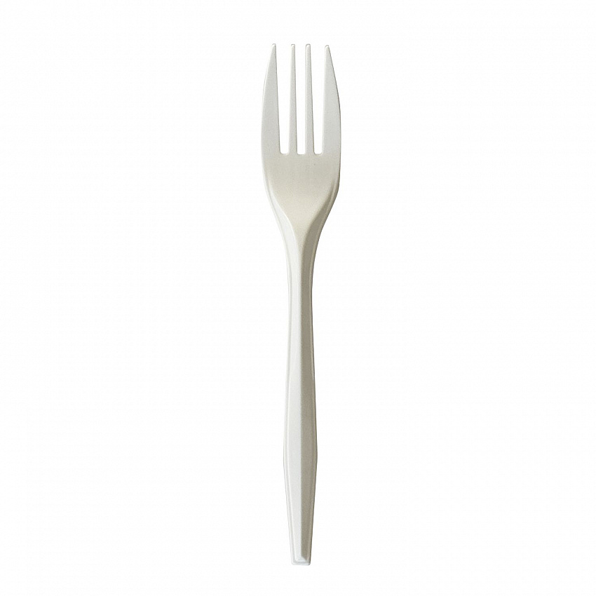 Mediumweight Wrapped Polypropylene Cutlery, Fork, 5.51", Plastic, White, 1,000/Carton (FORKMWPPIW)