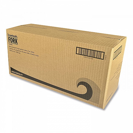 Mediumweight Polypropylene Cutlery, Fork, Plastic, Black, 1,000/Carton (FORKBLPP)