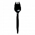 Mediumweight Wrapped Polypropylene Cutlery, Spork, Plastic, Black, 1,000/Carton (SPORKBLPPIW)