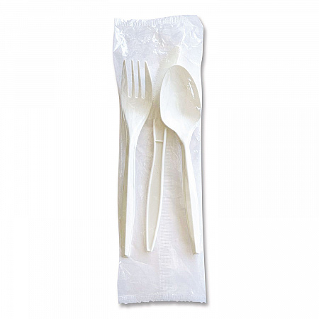 Three-Piece Cutlery Kit, Mediumweight, Fork/Knife/Spoon, 6.97