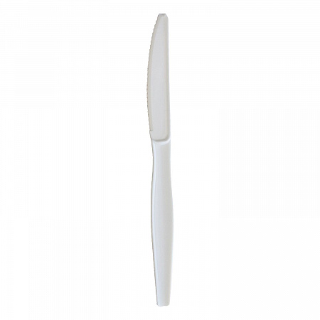Heavyweight Wrapped Polystyrene Cutlery, Knife, Plastic, White, 1,000/Carton (KNIFEWHPSIW)
