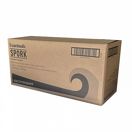 Mediumweight Polypropylene Cutlery, Spork, Plastic, White, 1000/Carton (SPORKWHPP)