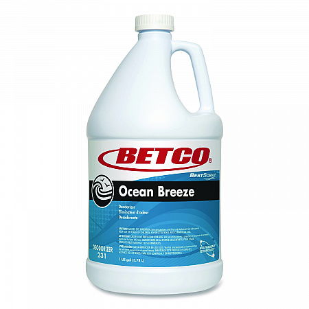 BestScent Ocean Breeze Deodorizer, Ocean Breeze, 1 gal Bottle, 4/Carton (2310400)