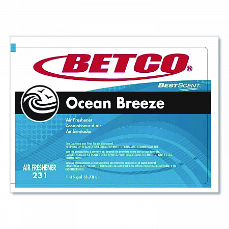 BestScent Ocean Breeze Deodorizer, Ocean Breeze, 1 gal Bottle, 4/Carton (2310400)