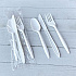 Three-Piece Polystyrene Cutlery Kit, Mediumweight, Fork/Knife/Spoon, Plastic, White, 250/Carton (3KITWHPS)