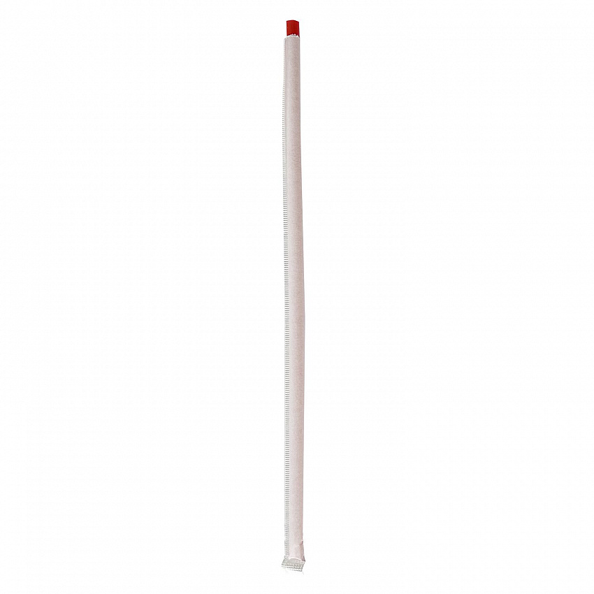 Wrapped Jumbo Straws, 10.25", Polypropylene, Red, 500/Pack, 4 Packs/Carton (JSTW1025RED)