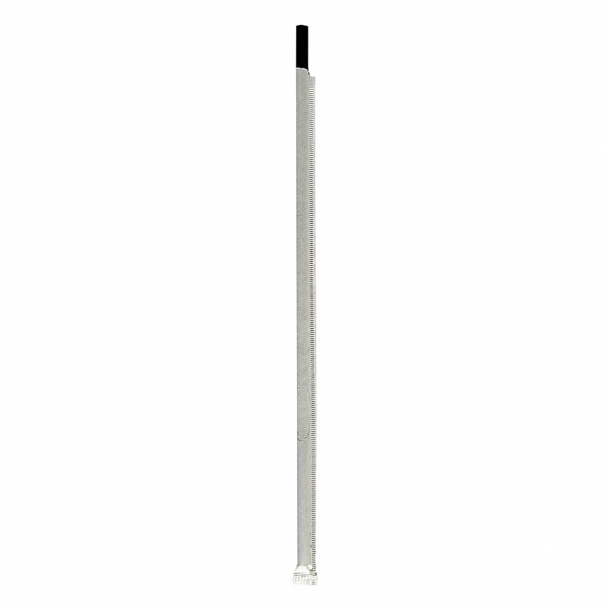 Wrapped Jumbo Straws, 10.25", Polypropylene, Black, 500/Pack, 4 Packs/Carton (JSTW1025BK)