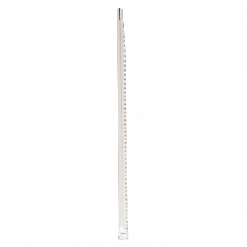 Wrapped Jumbo Straws, 10.25", Polypropylene, Red/White Striped, 500/Pack, 4 Packs/Carton (JSTW1025RW)