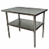 Stainless Steel Flat Top Work Tables, 48w x 24d x 36h, Silver, 2/Pallet (2VT4824)