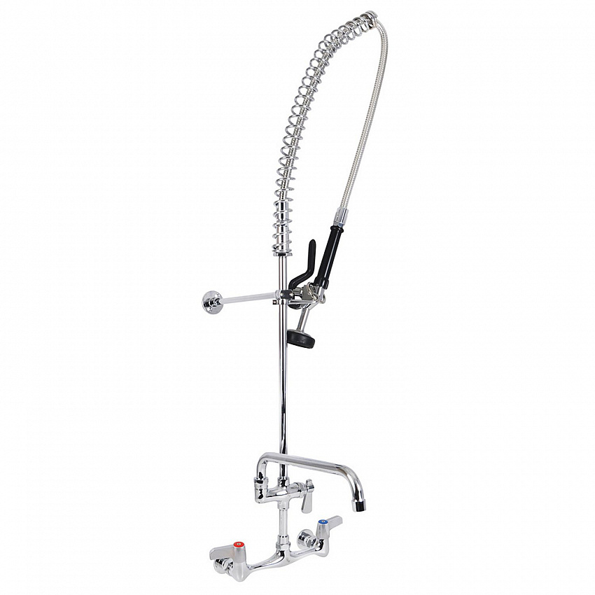 WorkForce Prerinse Add-A-Faucet, 4.62" Height/12" Reach, Chrome (VSMPRAF12M)