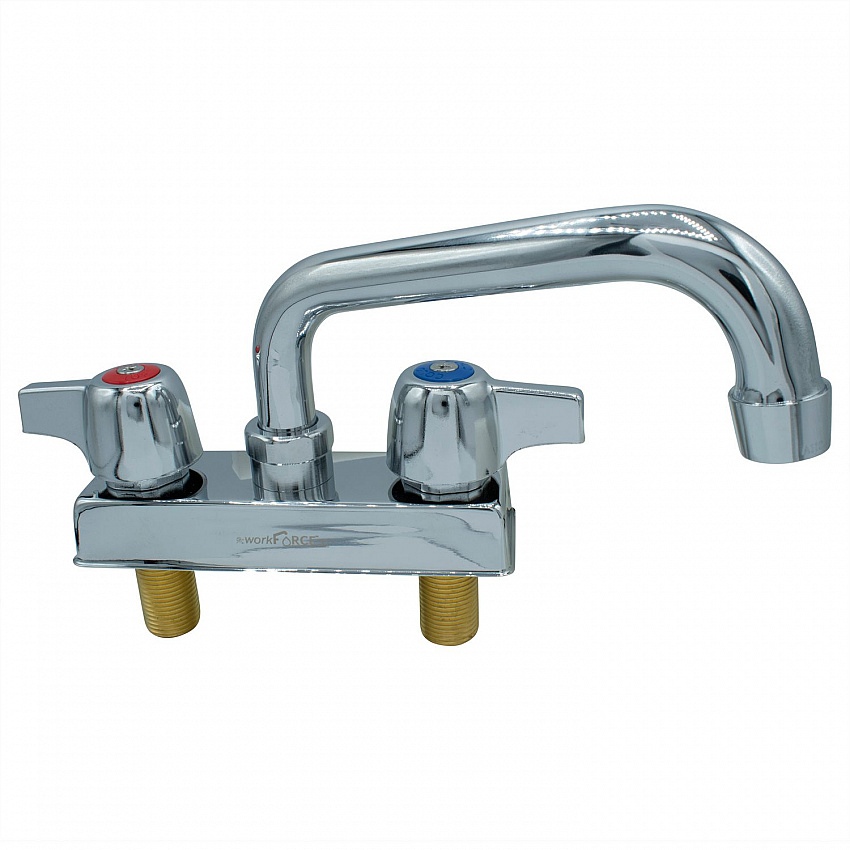 WorkForce Standard Duty Faucet, 3.87" Height/6" Reach, Chrome-Plated Brass (BKD6)