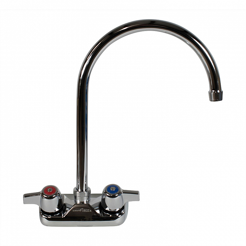 WorkForce Standard Duty Faucet, 12.38" Height/8" Reach, Chrome-Plated Brass (BKFW8GM)