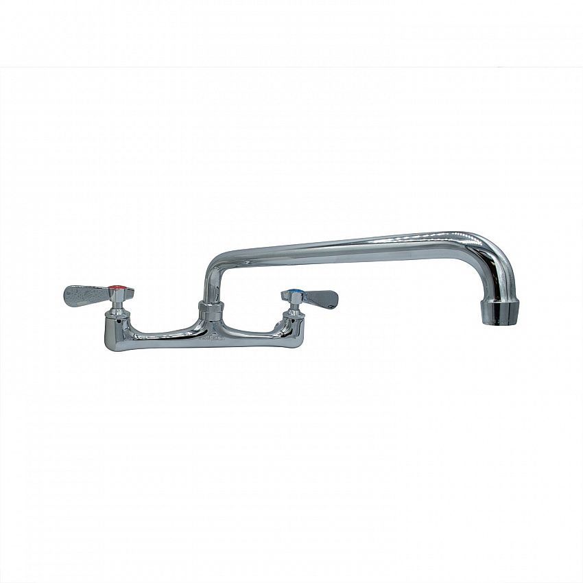 WorkForce Standard Duty Faucet, 4.62" Height/12" Reach, Chrome-Plated Brass (BKF8W12M)