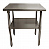 Stainless Steel Flat Top Work Tables, 24w x 24d x 36h, Silver, 2/Pallet (2VT2424)