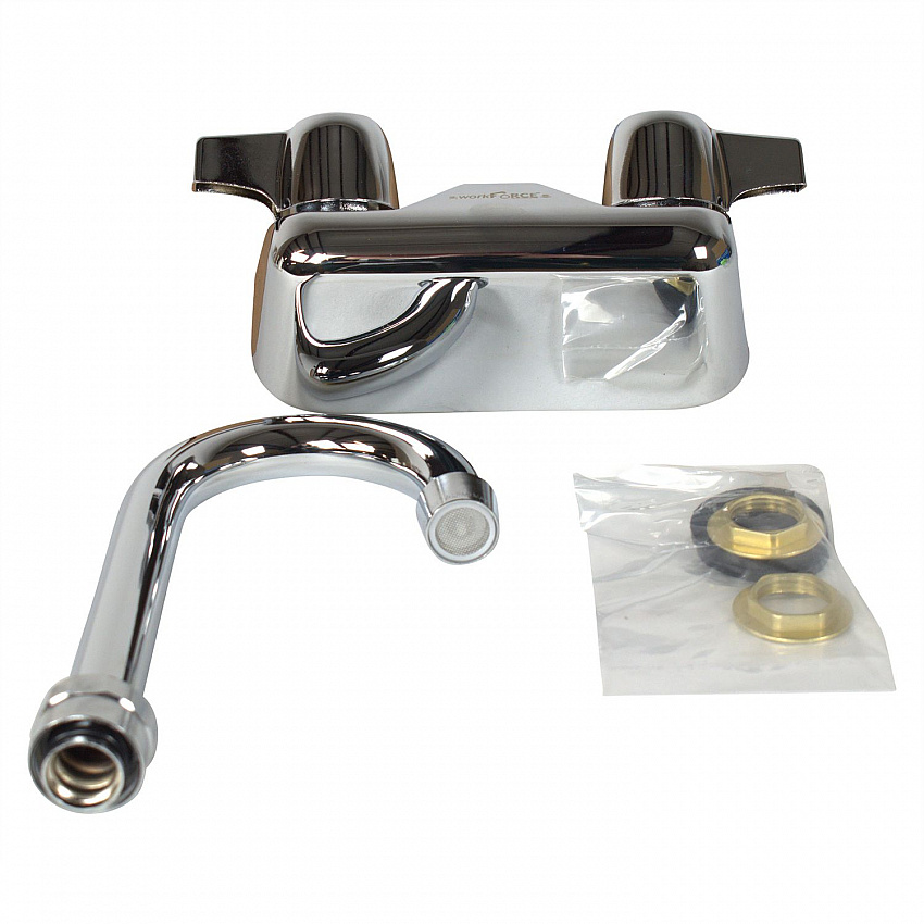WorkForce Standard Duty Faucet, 7.88" Height/3" Reach, Chrome-Plated Brass (BKFW3GM)