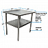 Stainless Steel Flat Top Work Tables, 24w x 24d x 36h, Silver, 2/Pallet (2VT2424)