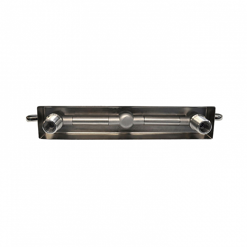 Evolution Splash Mount Stainless Steel Faucet, 4.69" Height/12" Reach, Stainless Steel (EVO8SM12)