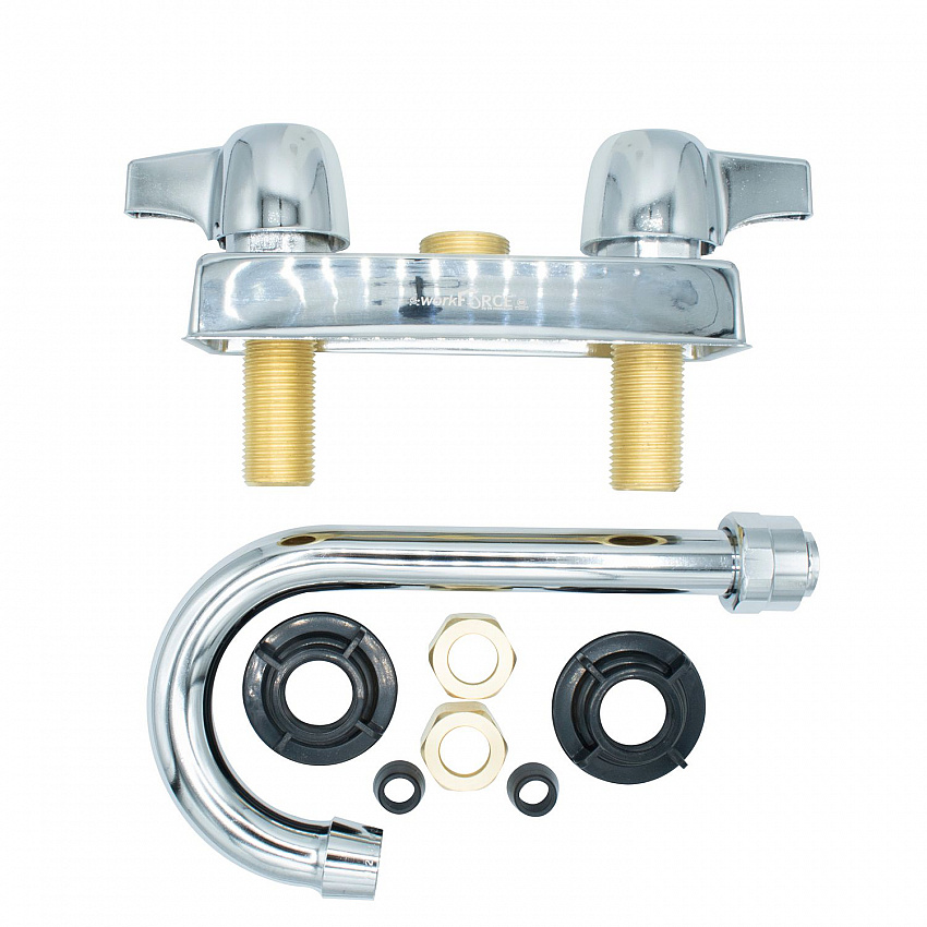 WorkForce Standard Duty Faucet. 7.88" Height/3.5" Reach, Chrome-Plated Brass (BKD3G)