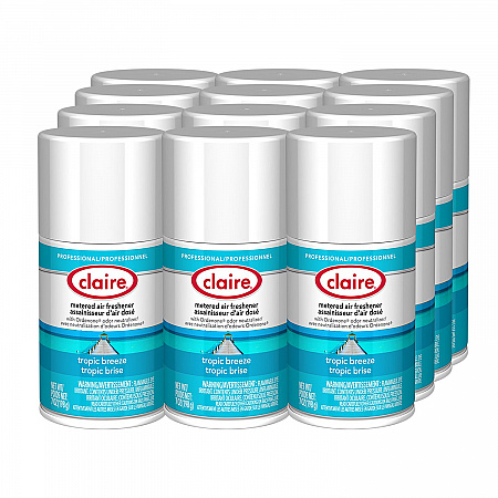 Metered Air Freshener, 7 oz Aerosol Spray, Tropic Breeze, 12/Carton (105)