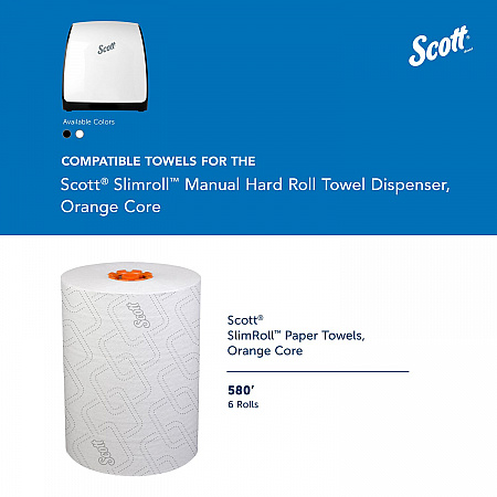 Slimroll Manual Towel Dispenser, 12.65 x 13.02 x 7.18, White (47091)