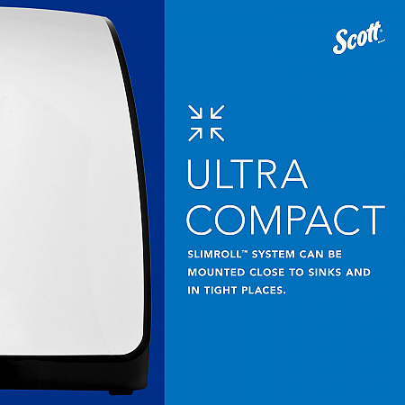 Slimroll Manual Towel Dispenser, 12.65 x 13.02 x 7.18, White (47091)
