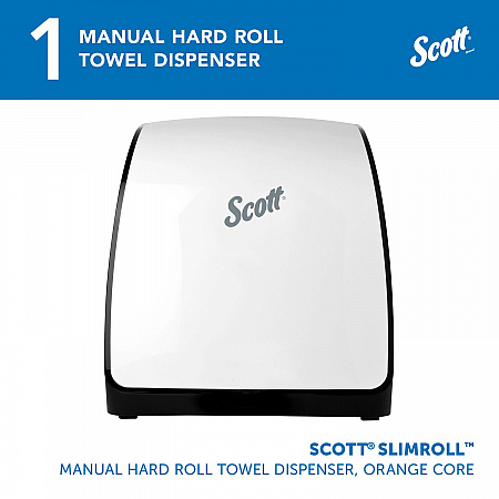 Slimroll Manual Towel Dispenser, 12.65 x 13.02 x 7.18, White (47091)