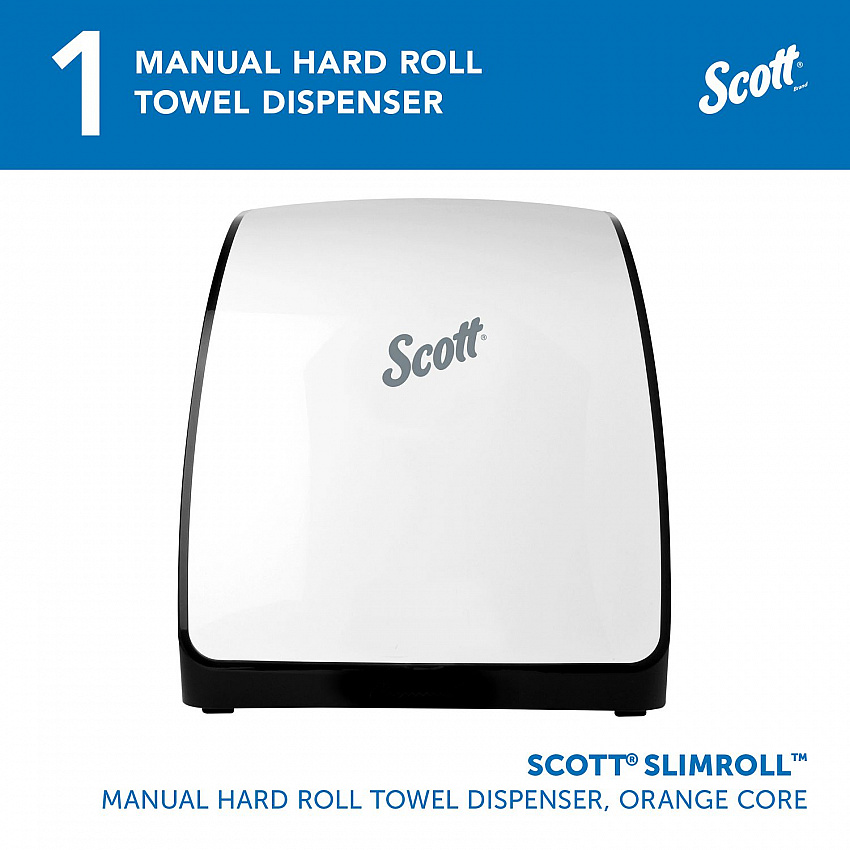 Slimroll Manual Towel Dispenser, 12.65 x 13.02 x 7.18, White (47091)