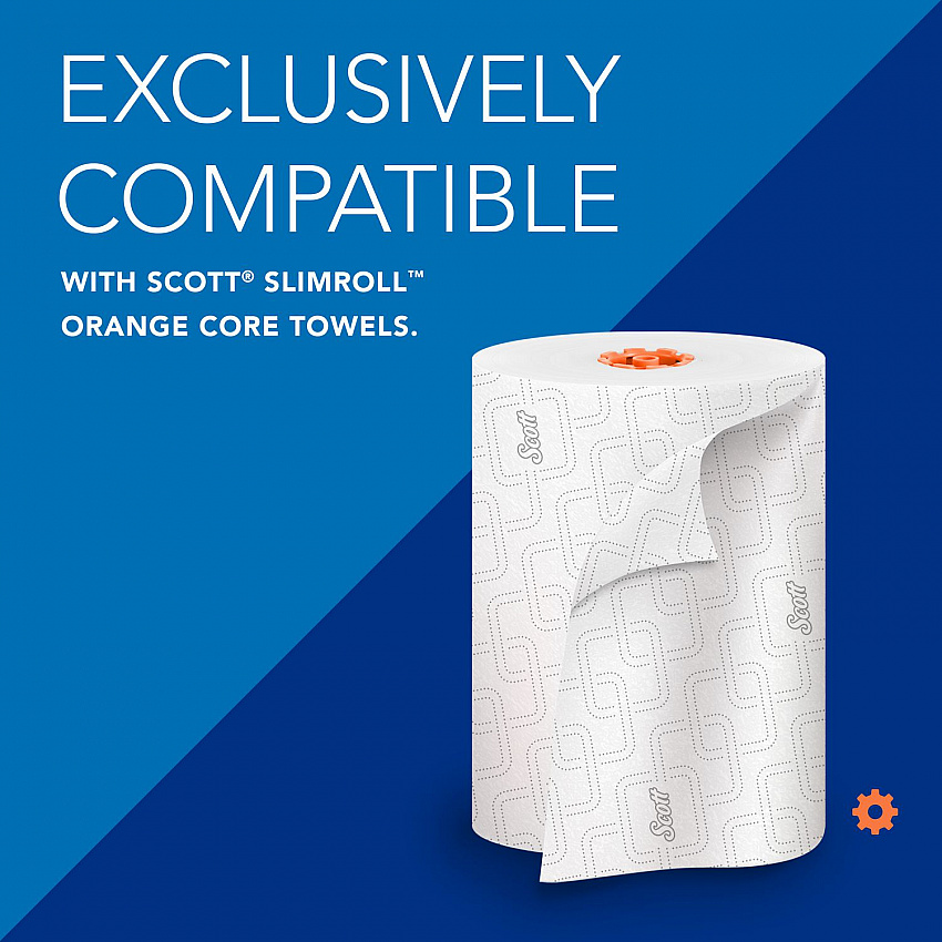 Slimroll Manual Towel Dispenser, 12.65 x 13.02 x 7.18, White (47091)