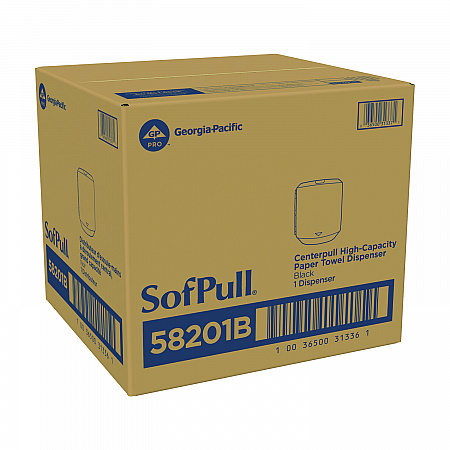 SofPull CenterPull Hand Towel Dispenser, 10.13 x 10.58 x 11.33, Black (58201B)