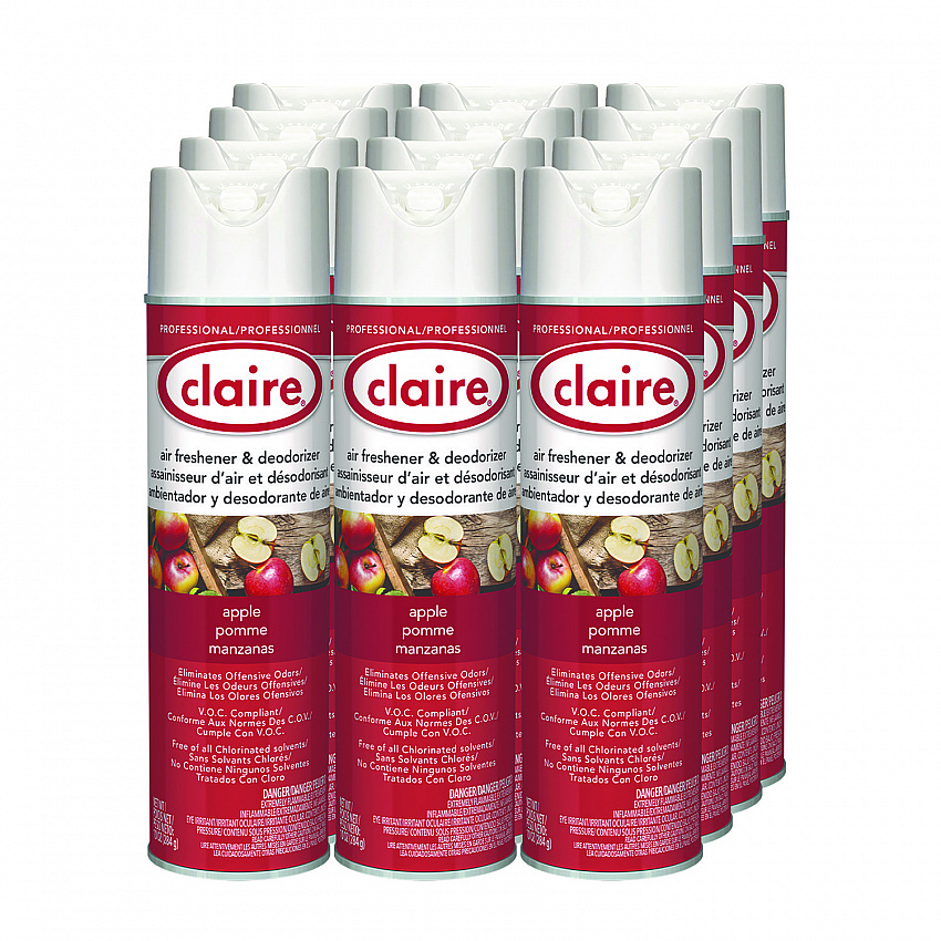 Aerosol Air Freshener and Deodorizer, Apple, 10 oz Aerosol Spray, 12/Carton (161)