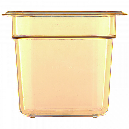 StorPlus High Heat Food Pan, 2.5 qt, 6.38 x 6.75 x 6, Amber, Plastic (3088513)