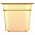 StorPlus High Heat Food Pan, 2.5 qt, 6.38 x 6.75 x 6, Amber, Plastic (3088513)