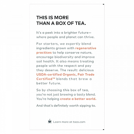 Tea Bags, Organic Refresh Mint, 16/Box, 6 Boxes/Carton (00350)