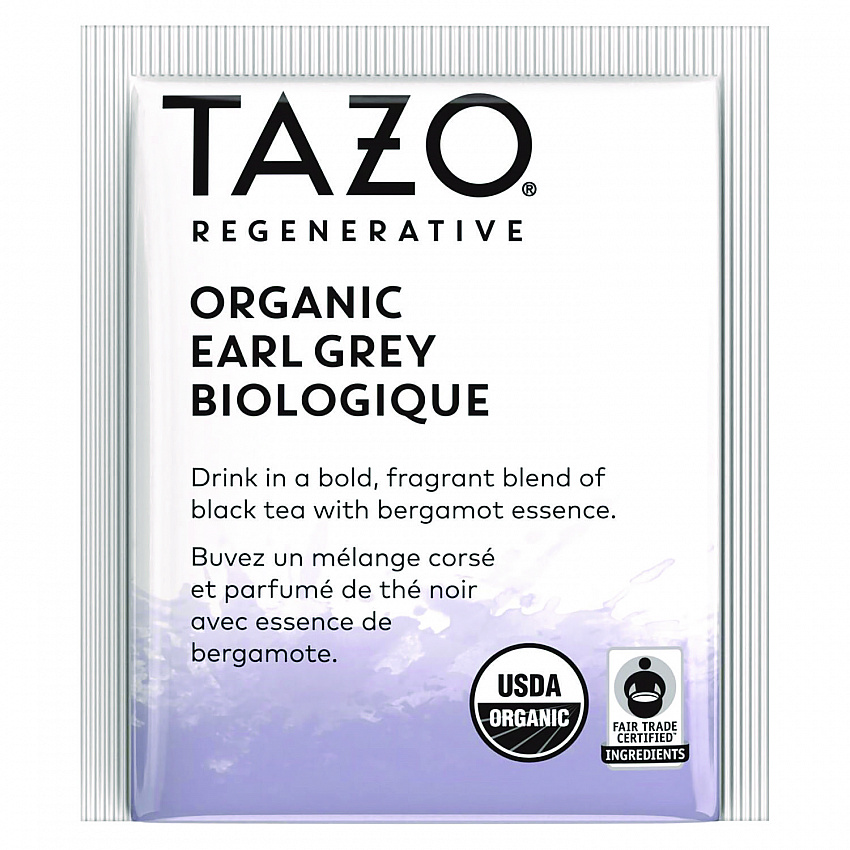 Tea Bags, Organic Earl Grey, 16/Box, 6 Boxes/Carton (00352)