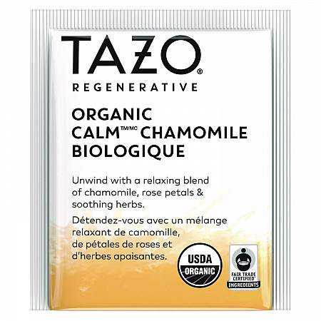 Tea Bags, Organic Calm Chamomile, 16/Box, 6 Boxes/Carton (00354)